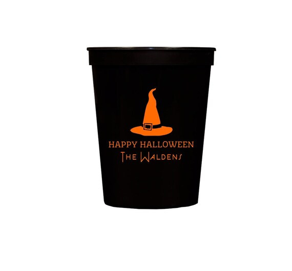 Halloween cups, Custom Halloween party cups, Witch hat cups, Personalized plastic cups, Halloween... | Etsy (US)