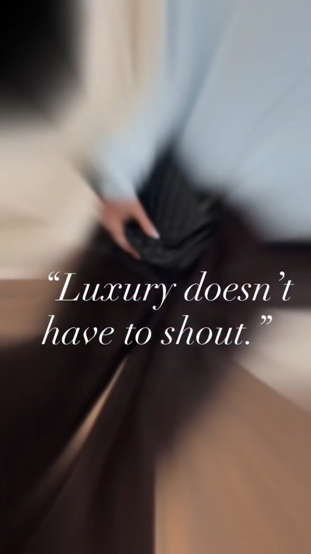 •	Baby blue cashmere jumper
	•	Chocolate brown wool trousers
	•	Chanel ballet flats
	•	Black Chanel classic flap bag
	•	Minimalist quiet luxury styling
	•	Effortless business casual look
	•	Elevated neutral outfit with luxe textures

⸻

✨ CTA

Follow me here and on LTK for more everyday luxury outfits, styling tips for women over 40, and shoppable links to recreate this look. 

#QuietLuxuryStyle #Over40Fashion #LTKFinds