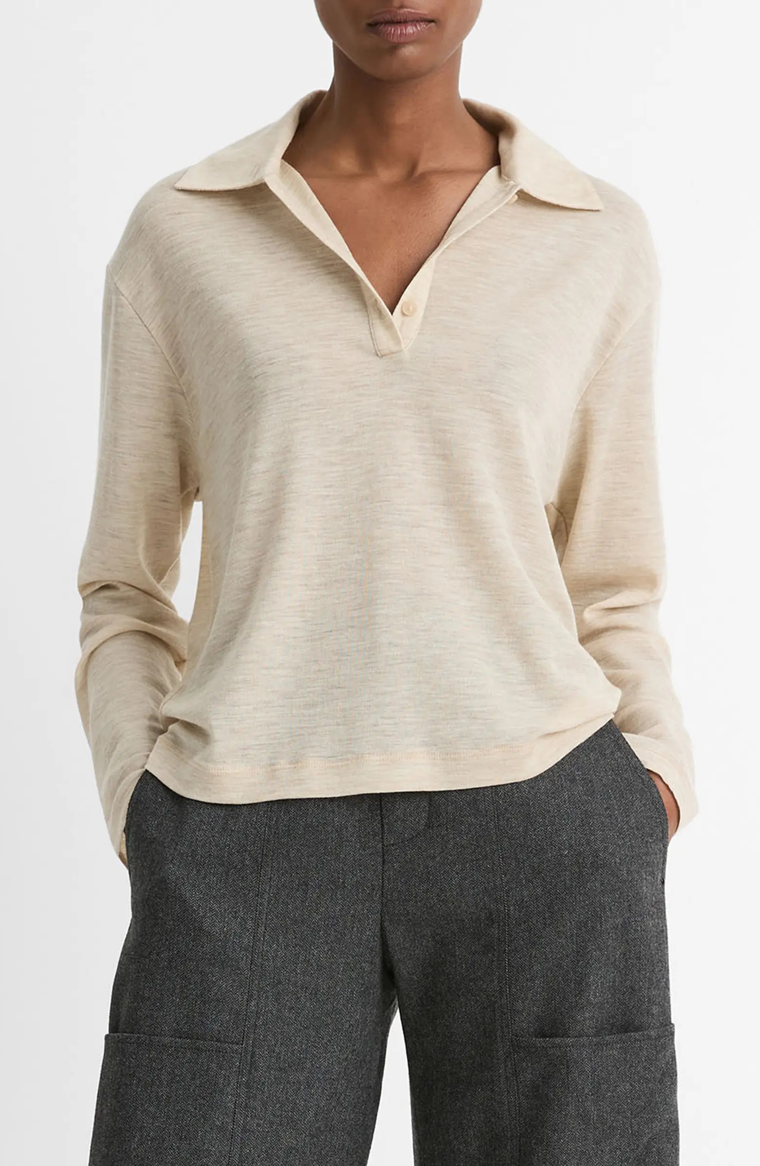Vince Relaxed Wool Polo Sweater | Nordstrom | Nordstrom