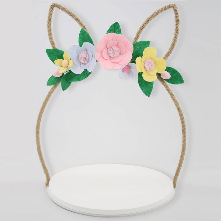 Wire Bunny Ear with White Easter Wood Tray - Spritz™ | Target