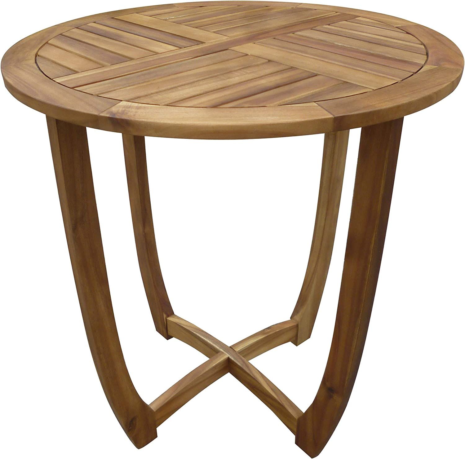 Christopher Knight Home Carina Accent Round Table, Teak Finish Brown | Amazon (US)