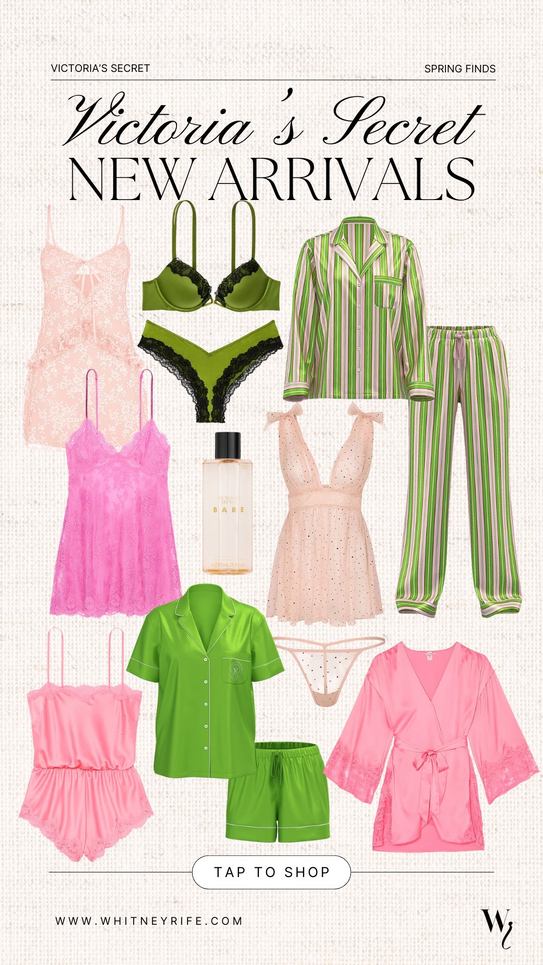 Pink and green lingerie and sleepwear from Victoria’s Secret 

#LTKStyleTip #LTKFindsUnder50 #LTKSpringSale