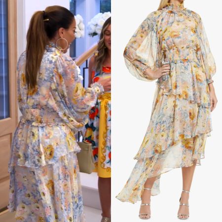 Dolores Catania’s Floral Ruffle Long Sleeve Dress