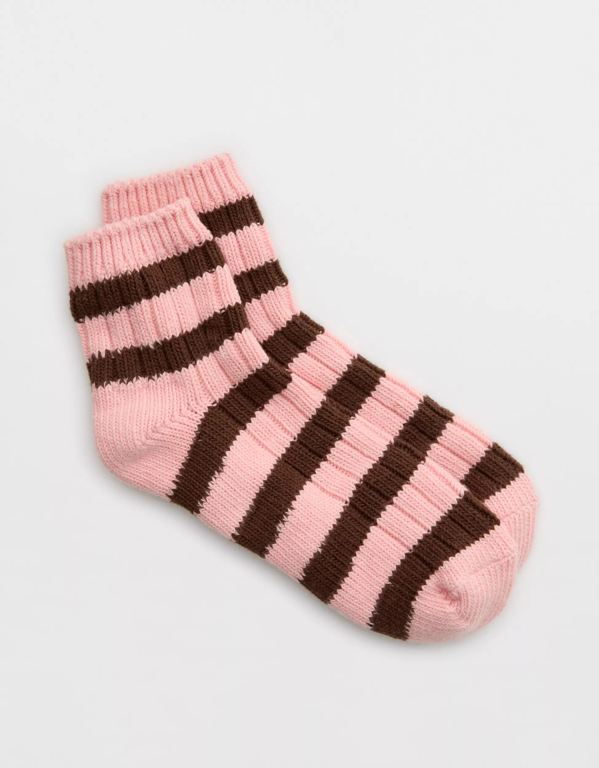 Aerie Knit Stripe Quarter Socks | Aerie