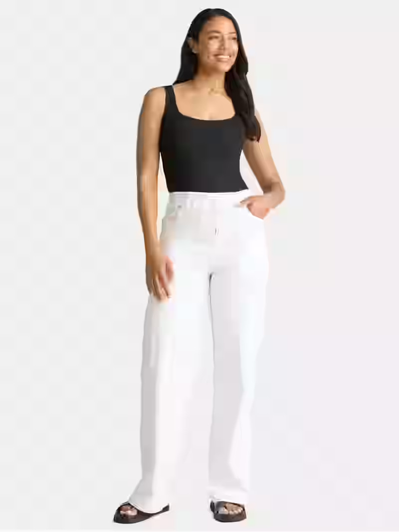 Madden NYC Women's Drawstring Utility Jeans, 32'' Inseam, Sizes XXS-2XL | Walmart (US)