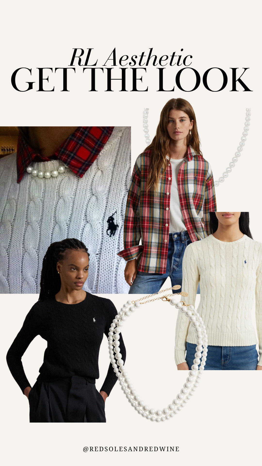 Ralph Lauren holiday outfit idea! Love the pearls paired with plaid and a cable-knit sweater for a holiday outfit or family photos 

 

#LTKHoliday #LTKStyleTip