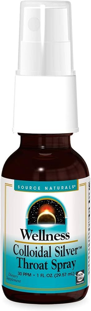 Source Naturals Wellness Colloidal Silver 30 PPM Liquid Spray Bottle - 1 Fluid oz | Amazon (US)