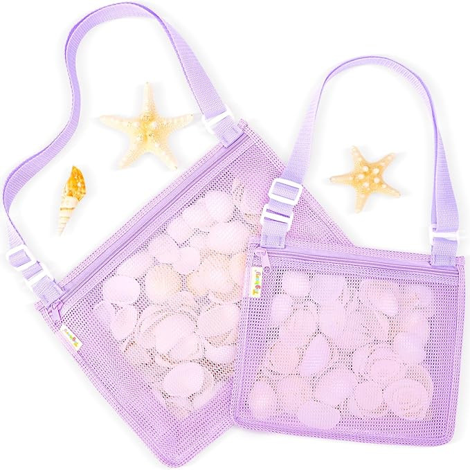 Tagitary Beach Toys Mesh Beach Shell Bags Sand Toys for Collecting Shells,Swimming Pool Treasure ... | Amazon (US)