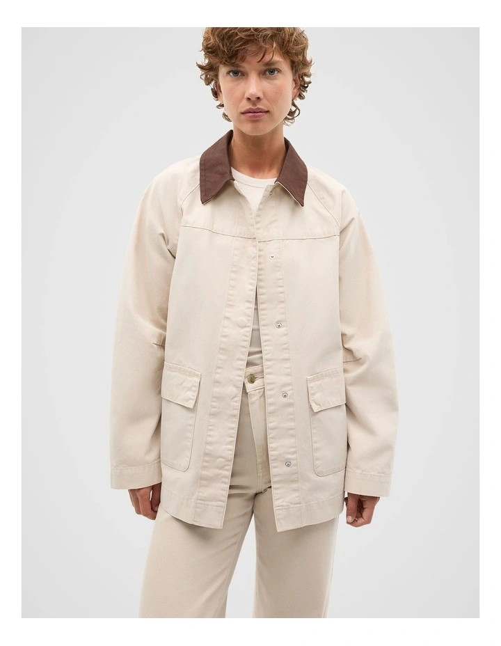 Seed HeritageContrast Collar Jacket in Cream | Myer