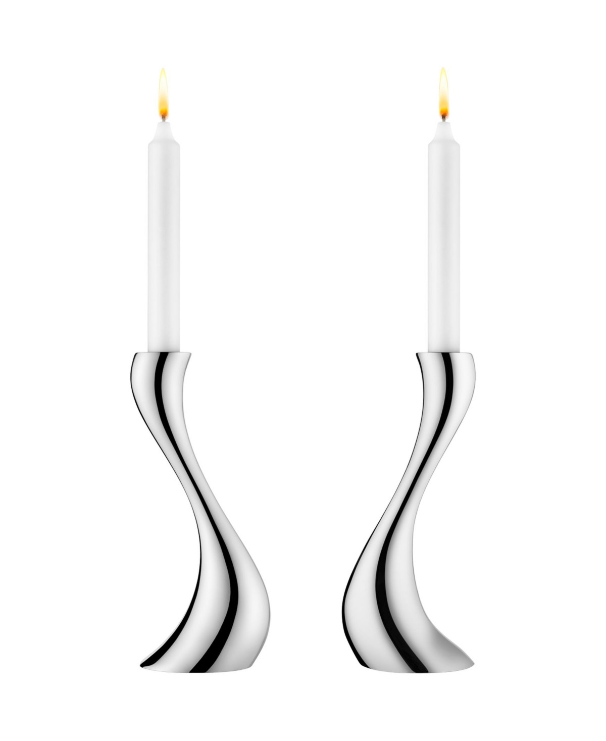 Georg Jensen Cobra Candlestick Medium, 2 Piece - Stainless | Macy's