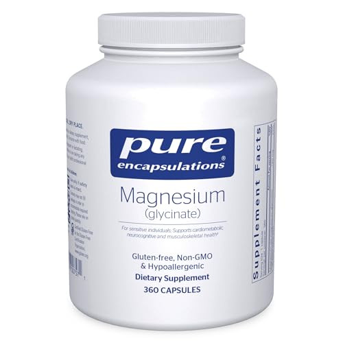 Pure Encapsulations Magnesium (Glycinate) - Supplement to Support Stress Relief, Sleep, Heart Health, Nerves, Muscles, and Metabolism* - with Magnesium Glycinate - 360 Capsules | Amazon (US)