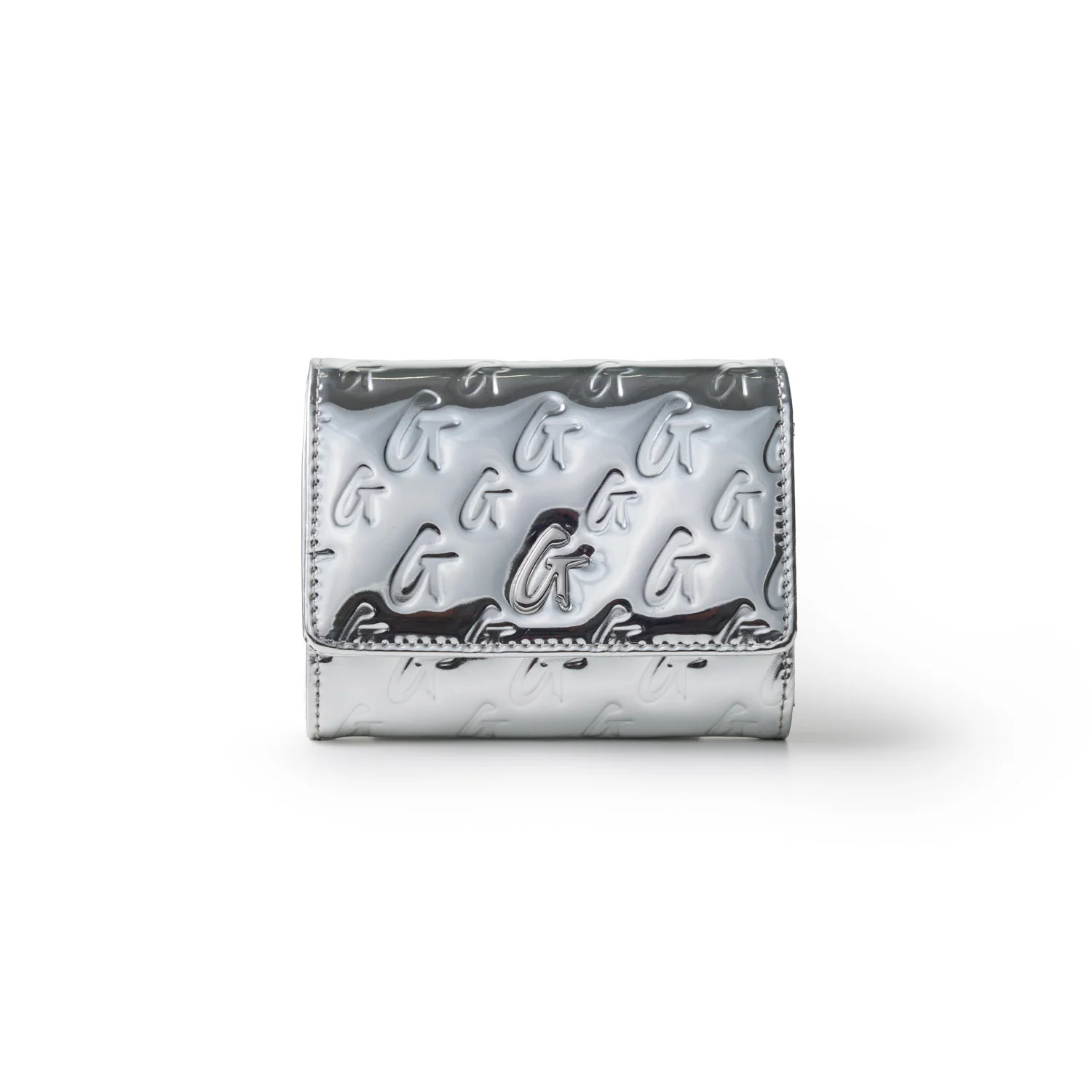METALLIC MONOGRAM COMPACT WOC - METALLIC SILVER | Glam-Aholic Lifestyle