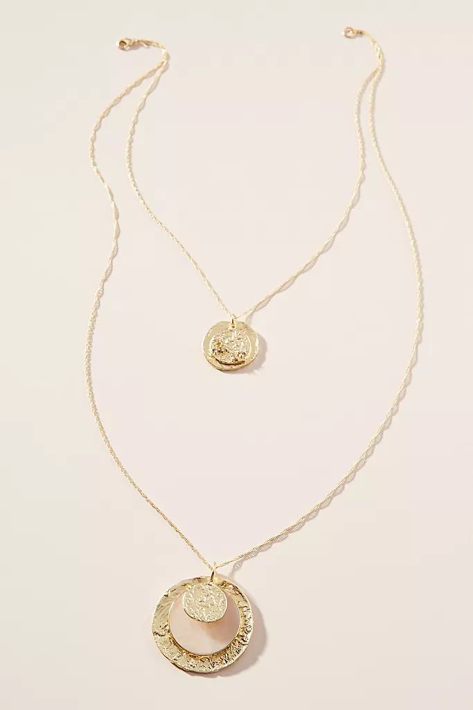 Layered Coin Pendant Necklace | Anthropologie (US)