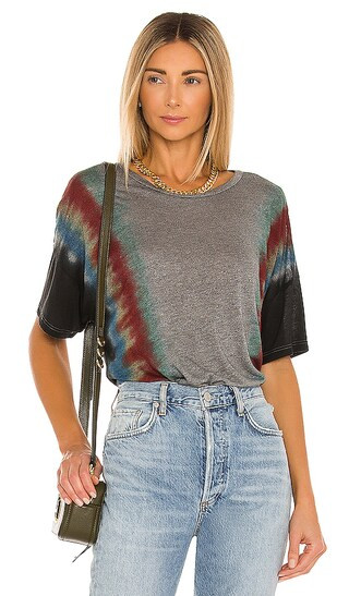 Rafael Oversized Tee in Rainbow Stripe Tie Dye | Revolve Clothing (Global)