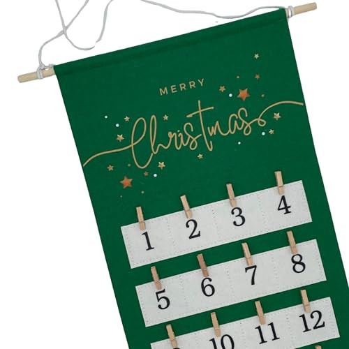 Generic Advent Calendar Photo Board for Pictures - Christmas Countdown Polaroid Hanging Display - Reusable Photo Collage Board - Festive Decoration with Sturdy Clips - Reduces Gift Waste | Amazon (US)