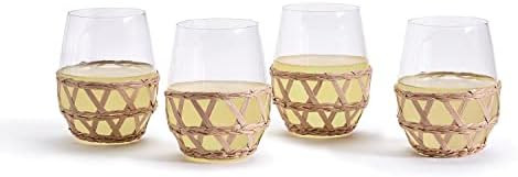 Amazon.com: Two's Company Set of 4 Lattice Stemless Wine Glass : Home & Kitchen | Amazon (US)