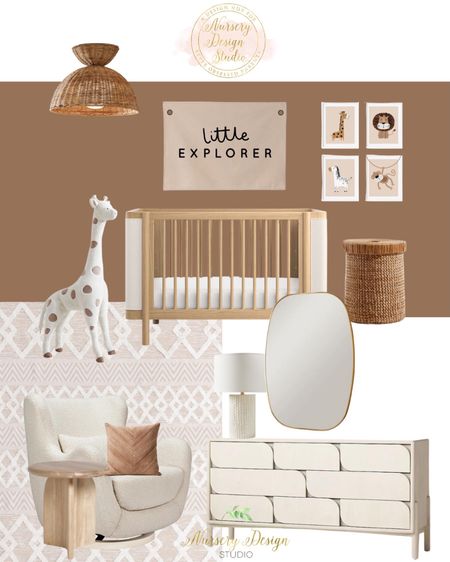 Baby room inspiration, brown decor, baby crib, neutral rug, nursery wall decor, nursery mirror 

#LTKKids #LTKHome #LTKBump