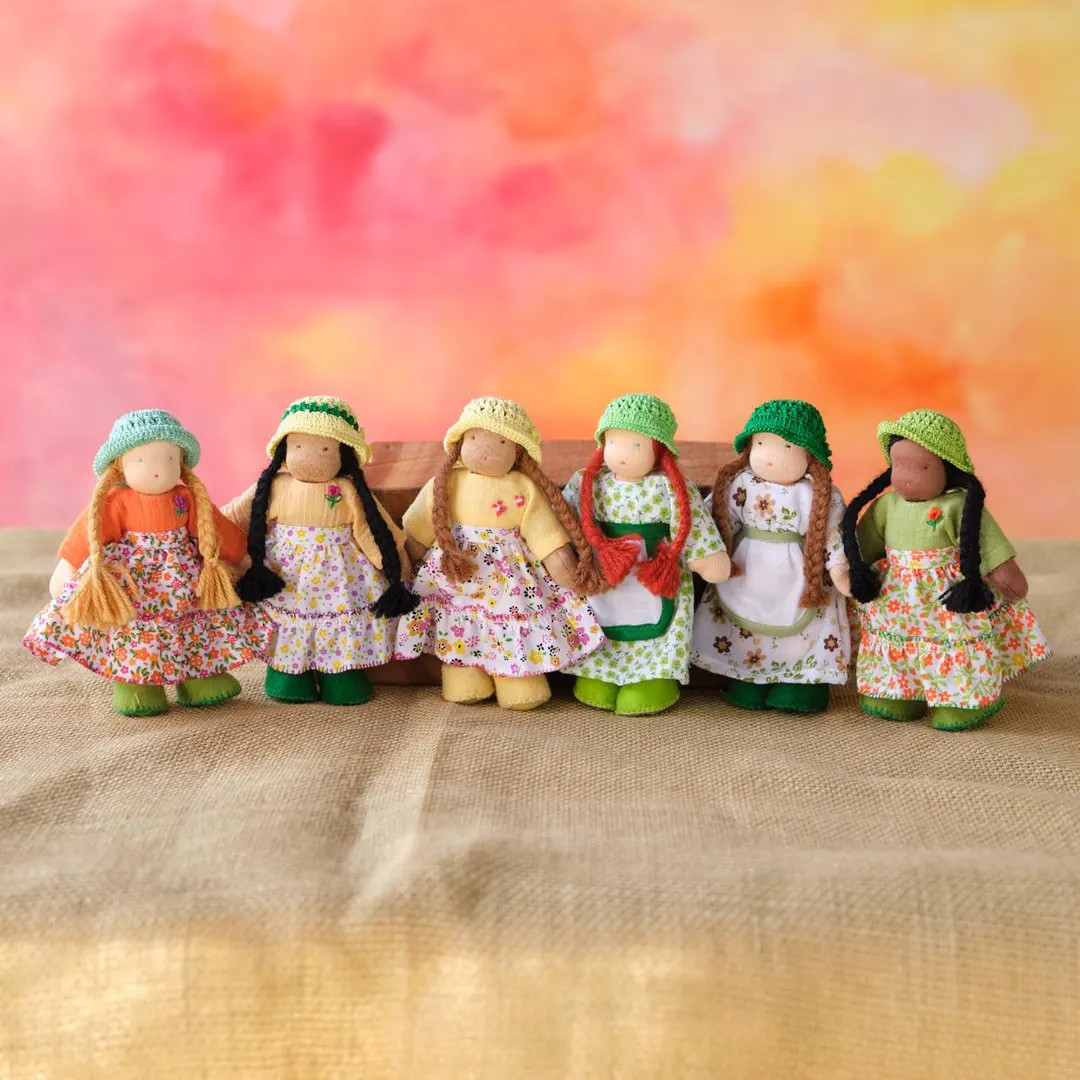Waldorf 5.5 Inch Dollhouse Girl Dolls - Etsy | Etsy (US)