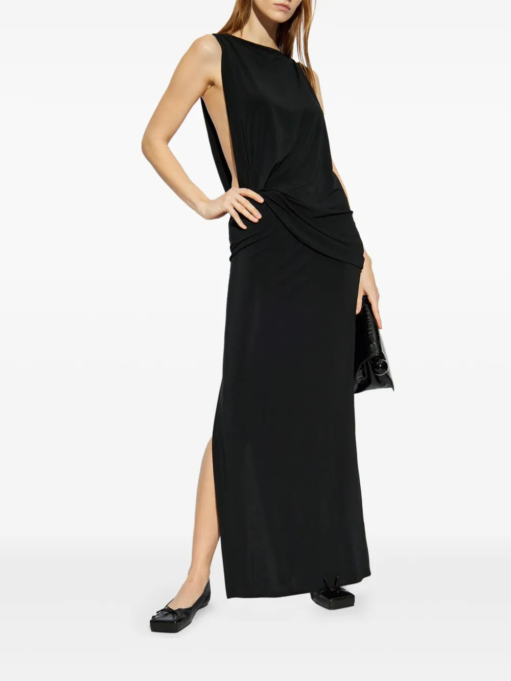 Jacquemus The Peplo Maxi Dress | Black | FARFETCH | Farfetch Global