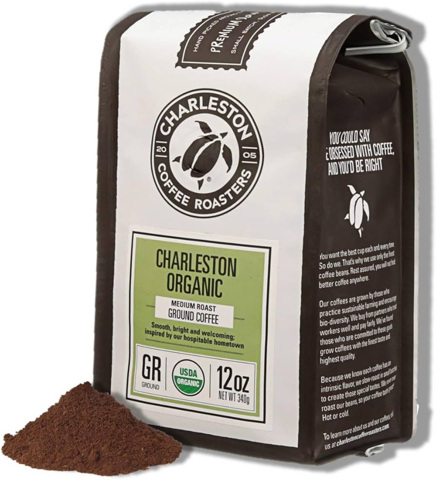 Charleston Coffee Roasters | Specialty Organic Ground Coffee | Hand Picked, Premium Slow Roast (C... | Amazon (US)