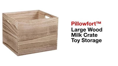 Large Wood Milk Crate Toy Storage Bin - Pillowfort™ | Target