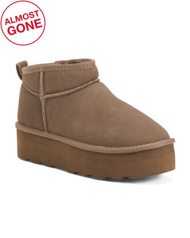 Suede Hippy Platform Booties | TJ Maxx