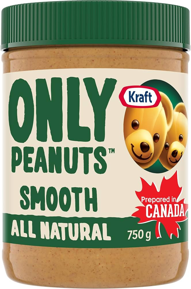 Kraft Only Peanuts All Natural Smooth Peanut Butter, 750 g Jar | Amazon (CA)