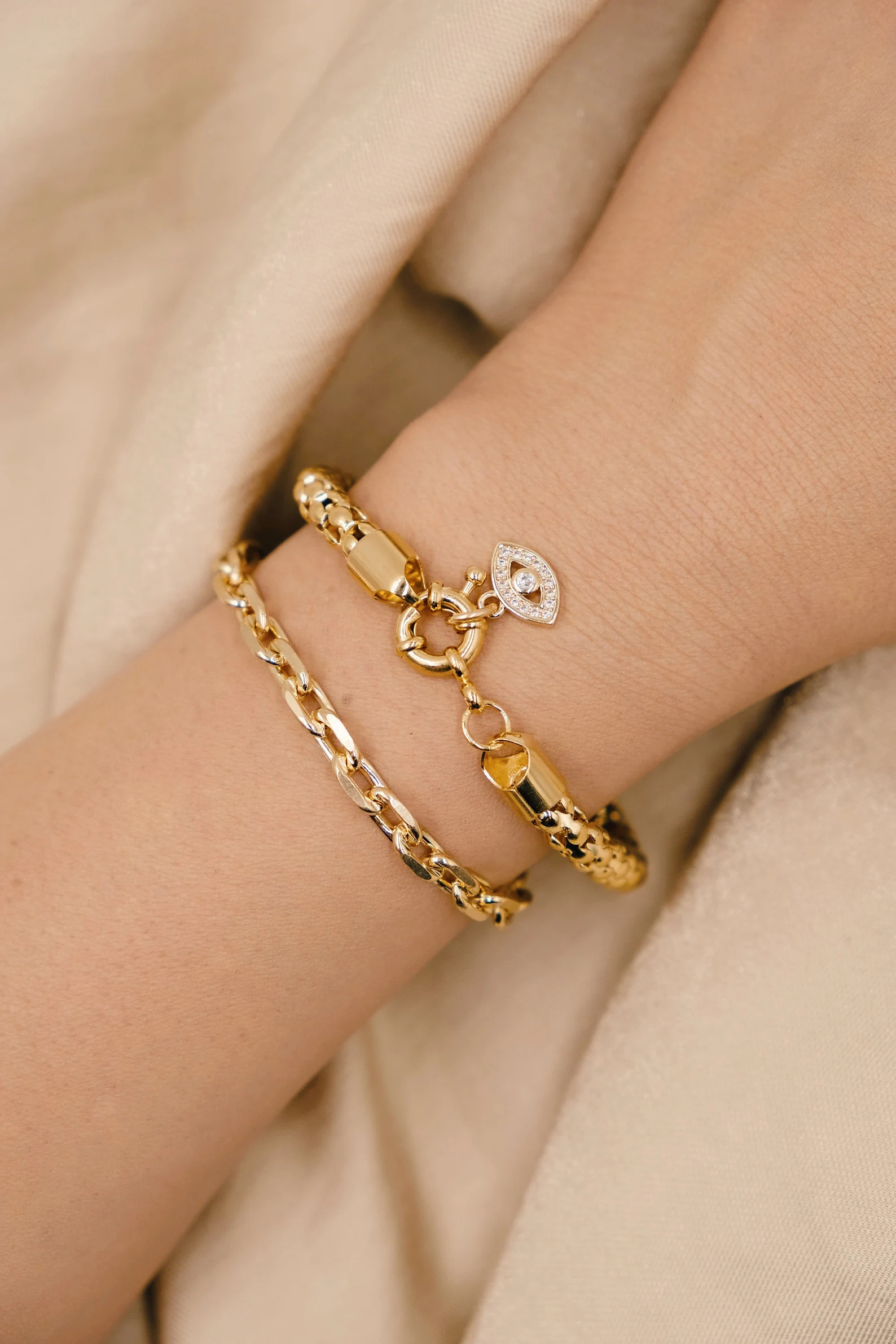 Gold Coin Bracelets, 18k Gold Filled, Gold Paperclip Bracelets, Stack Bracelets, Rectangle Link B... | Etsy (US)