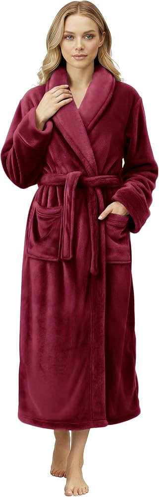 NY Threads Premium Womens Robe, Plush Fleece Long Bath Robe for Women, Fluffy Soft Women's Bathro... | Amazon (US)