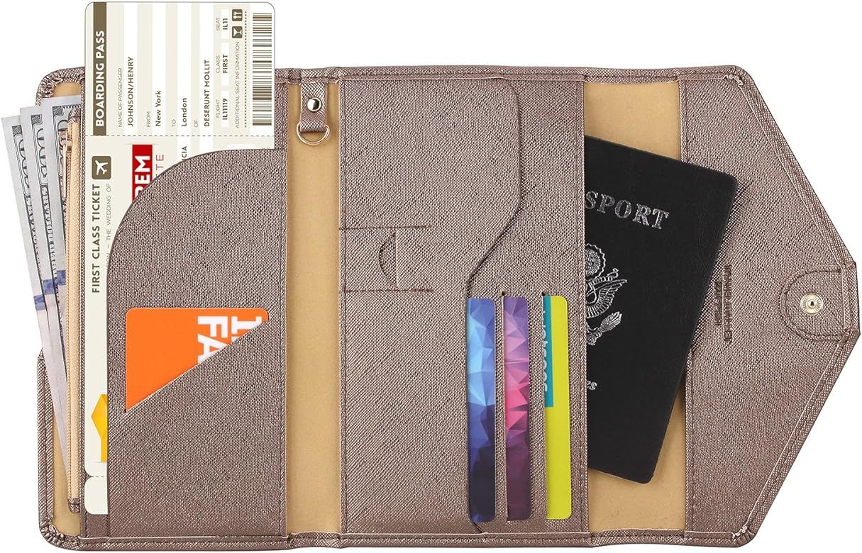 Multi-purpose Rfid Blocking Travel Passport Wallet (Ver.4) Tri-fold Document Organizer Holder | Amazon (US)