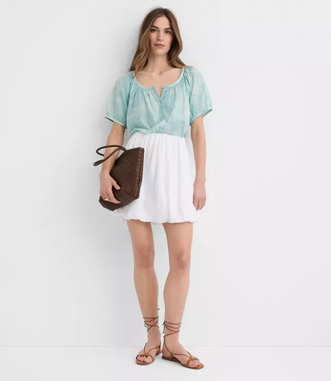 Bubble Mini Pocket Skirt | LOFT
