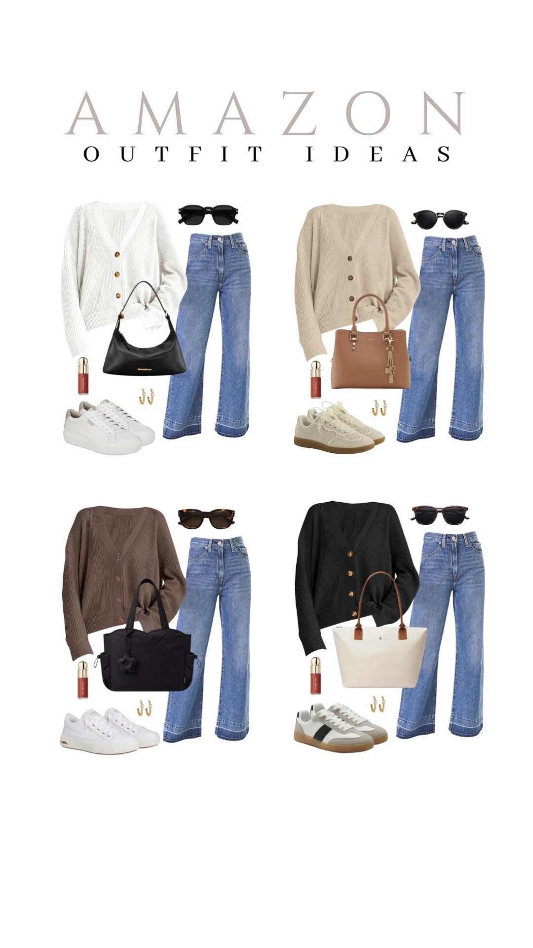 Cozy outfit idea with a cardigan, wide leg jeans, and casual sneakers for an easy everyday look!
rare beauty blush, round sunglasses, outfit idea, viral style, casual outfit idea, running errands, fall style, comfy shoes, trendy look, capsule wardrobe, amazon finds, affordable style, fall outfit idea

#LTKU #LTKStyleTip #LTKSeasonal