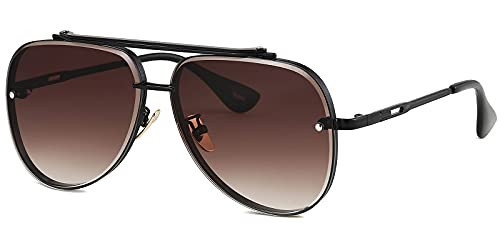Gtand Fashion Trendy Square Aviator Gradient Sunglasses For Women Men Vintage Metal Sun Glasses | Amazon (US)