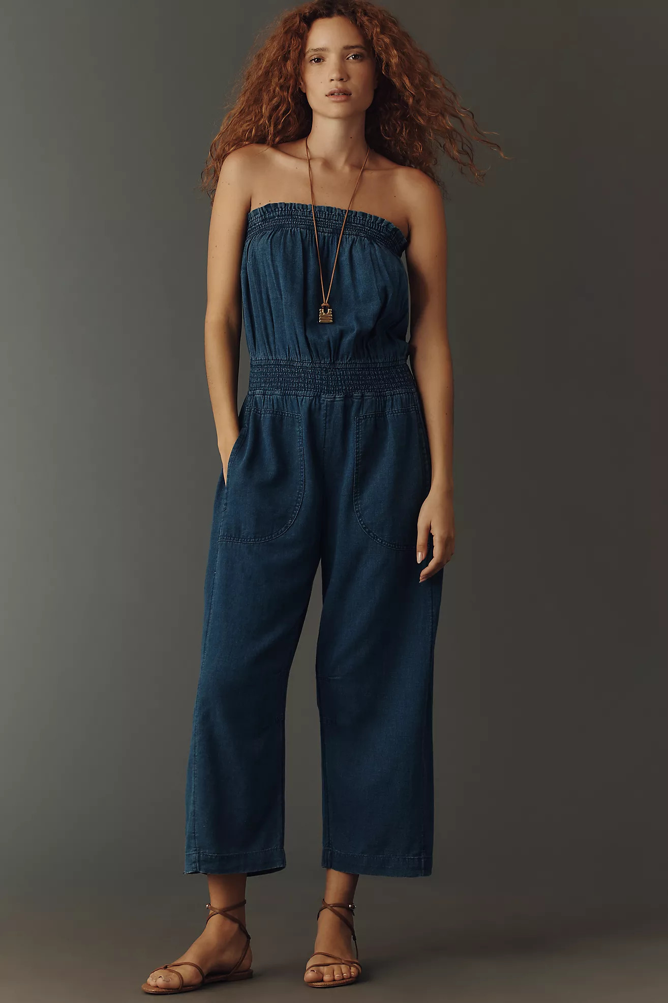 Reese 100% Cotton Strapless Jumpsuit | Anthropologie (US)