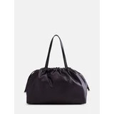 Scoop Women's Faux Leather Oversized Drawstring Pouch Tote Bag, Dark Brown | Walmart (US)
