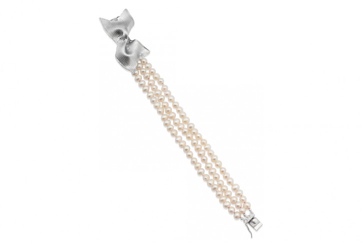 Twist Bow Pearl Bracelet | Mignon Faget | Mignon Faget