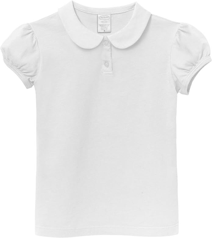 City Threads Girls' Peter Pan Collar All-Cotton Polo Puff Sleeve Tee Tshirt Top for School & Play | Amazon (US)