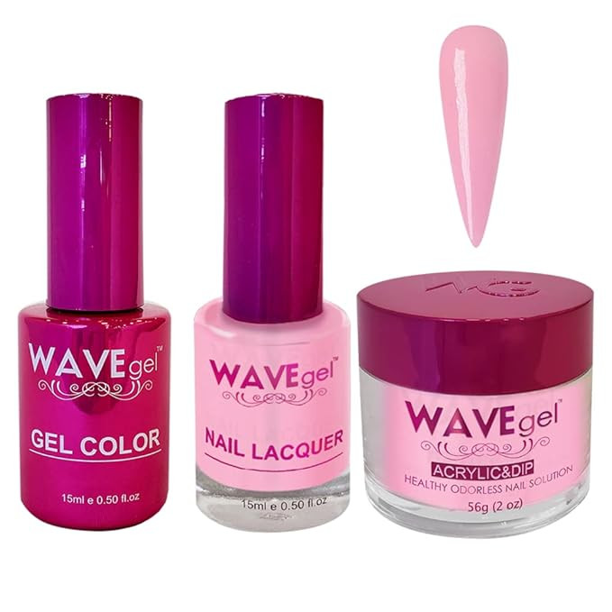 WAVEGEL Soak-Off Gel, Nail Lacquer & Acrylic/Dip Powder Matching Set - Princess Collection - #15 ... | Amazon (US)