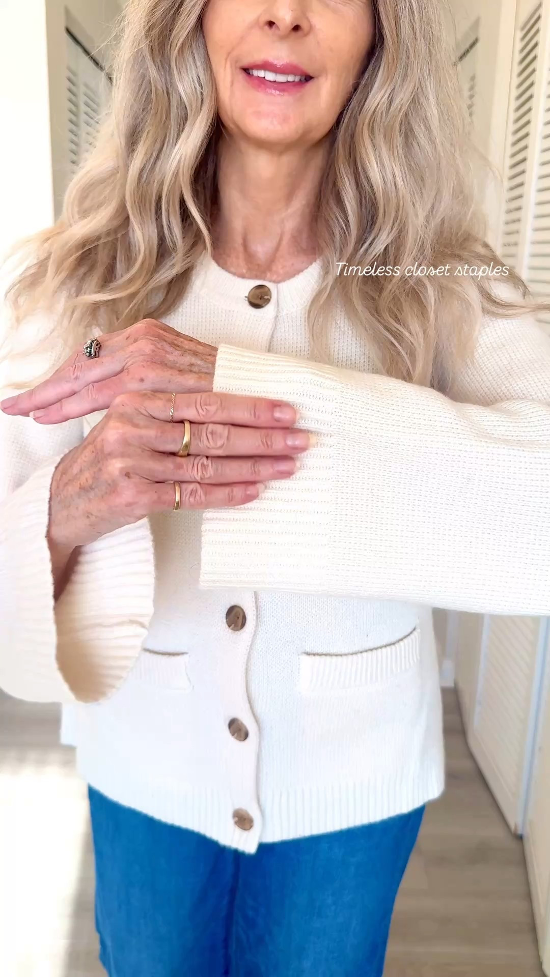 Closet staples- classic black & white- zip front black Mongolian cashmere sweater, ivory structured cardigan with front pockets & bell sleeves, black. & 100% organic cotton white color block cardigan gold buttons. Casual outfit, travel outfit or work wear. Neutral - perfect with favorite WHBM jeans, trousers, or a skirt. High quality yet affordable Quince must-haves. Transition into Spring wearing these as cardigans 

#LTKgrwm #LTKootd #LTKTravel