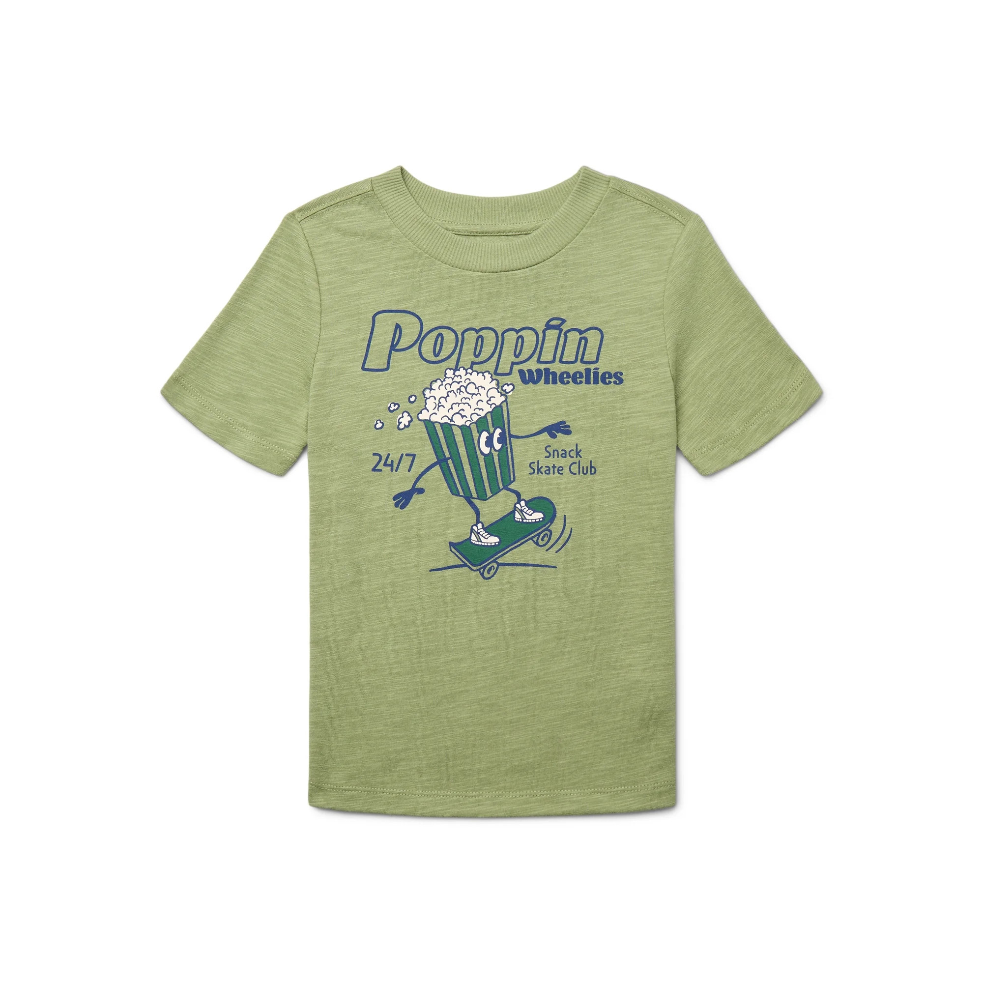 Wonder Nation Little Boys Popcorn Graphic Tee with Short Sleeves, Sizes 4-10 | Walmart (US)