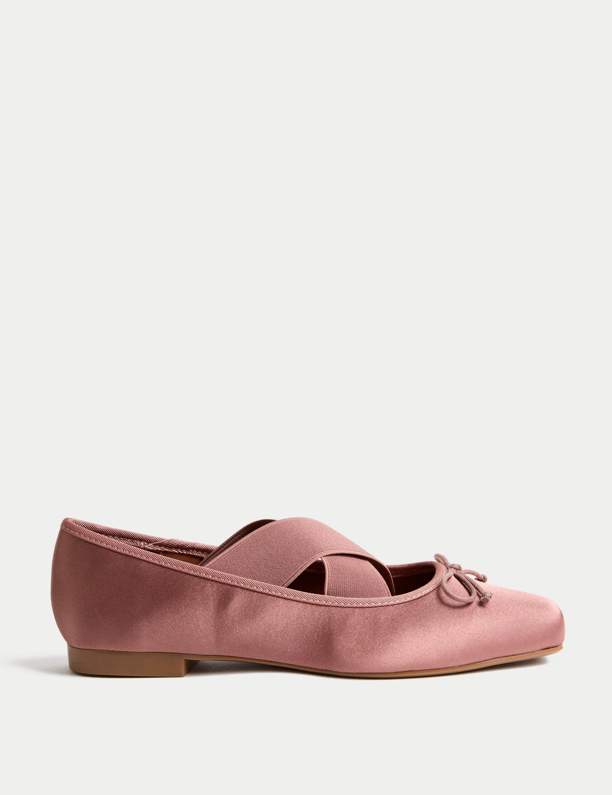 Satin Strappy Flat Ballet Pumps | M&S Collection at M&S | Marks & Spencer (UK)
