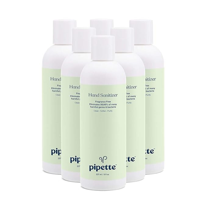 Pipette Hand Sanitizer Gel, 65% Alcohol, Moisturizing, Non-Sticky, No Rinse, Plant-Derived, 8-fl ... | Amazon (US)