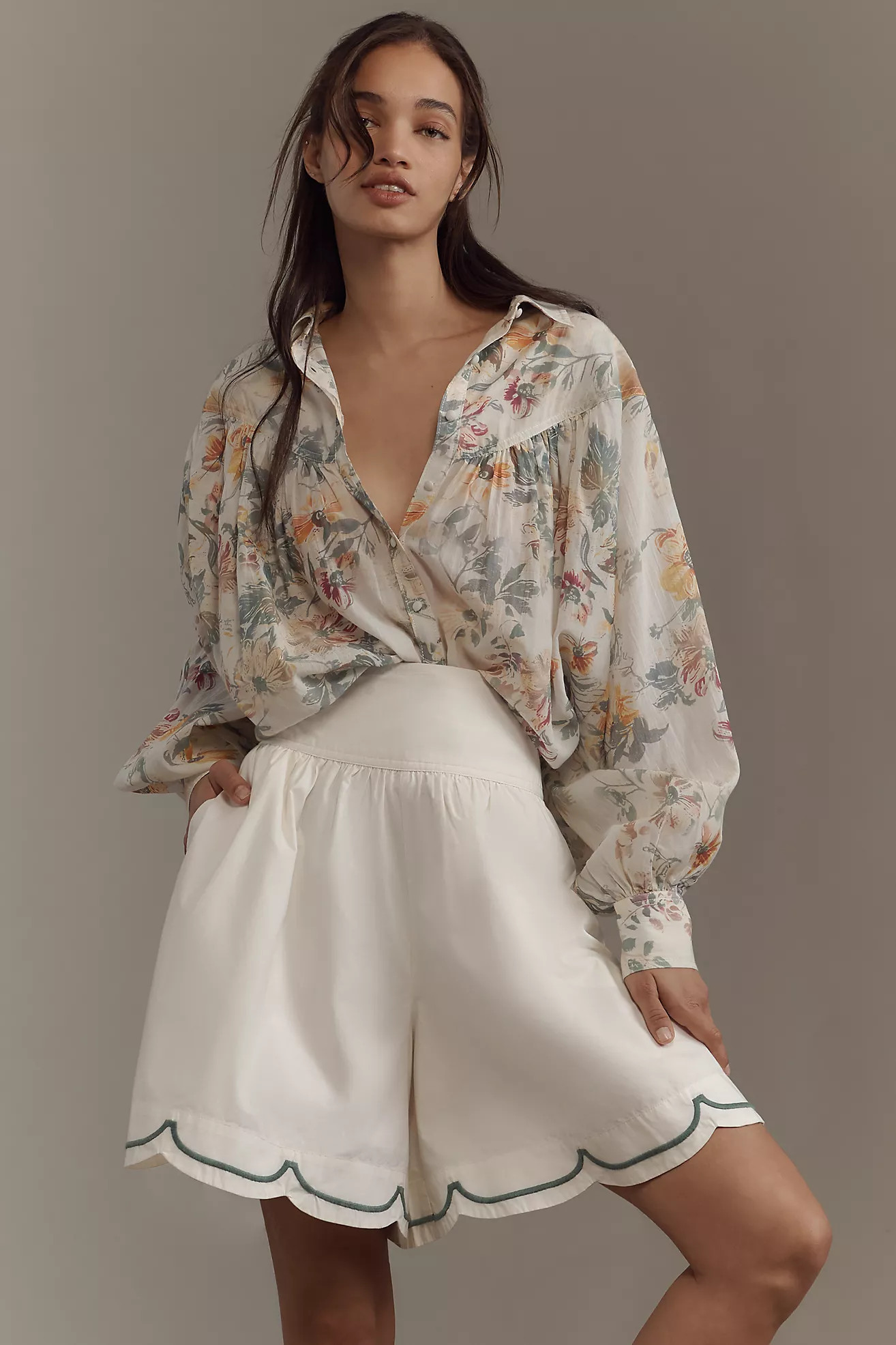 Maeve Longline Skirty Shorts | Anthropologie (US)