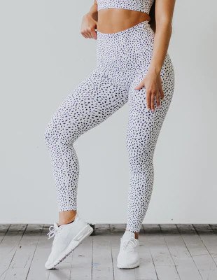 Astoria LUXE IGNITE Full Length Legging - White Speckle | astoria activewear
