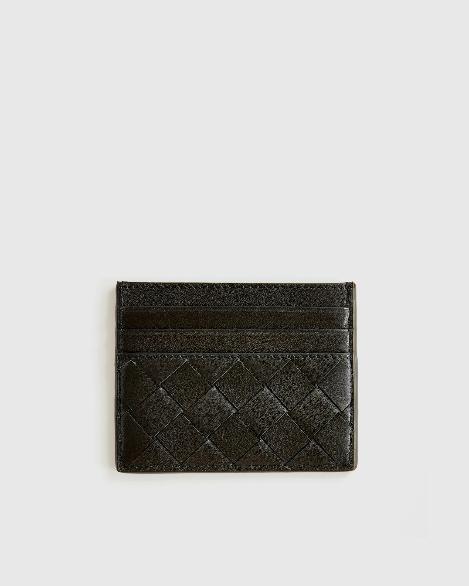 Italian Handwoven Leather Small Card Case | Quince