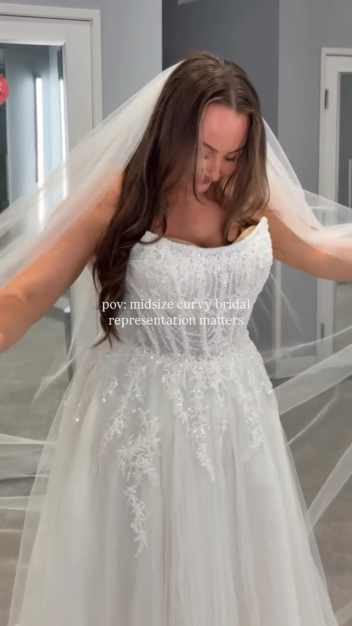 why it’s so important to see bodies like yours when shopping for your big day ➡️🥹💍  

- It helped me SO much going into my appointment knowing what would be flattering on my body type 
- I was wayyyyy less overwhelmed & it helped me narrow down what I looked at
- Pro Tip: bridal runs 2 sizes small, so don’t be shocked when you see the size on the tag! 
- I didn’t compare myself to smaller women and my mind felt free to judge the dress how it appeared on ME!

#weddingdress #weddingdressshopping #curvybride #bridalinspo #midsizebride

#LTKMidsize #LTKWedding