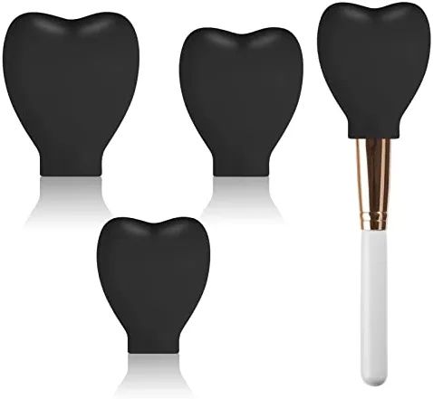 INGRINC 3pcs Silicone Makeup Brush Covers for Travel and Home Reusable Heart-Shaped Travel Makeup... | Amazon (US)