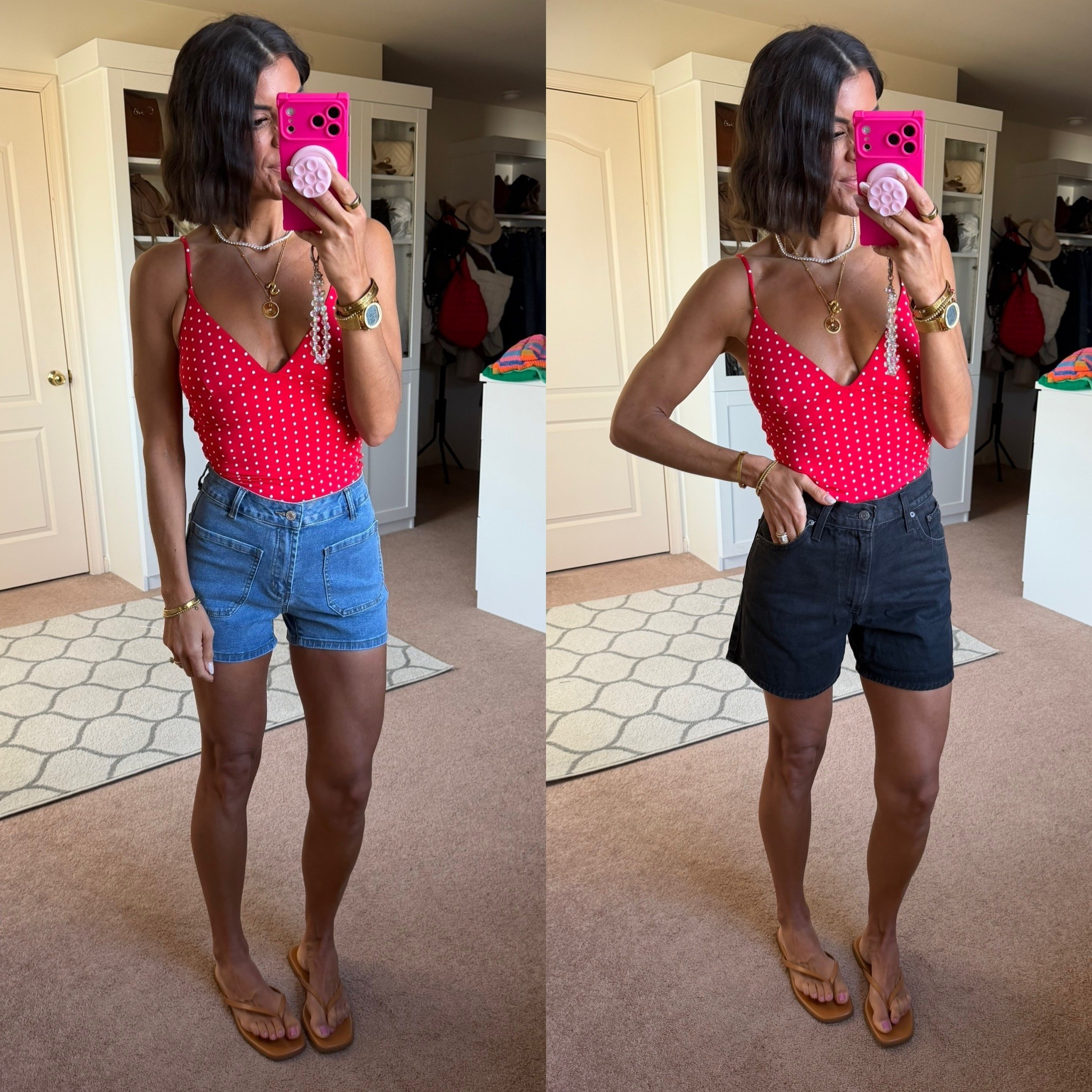 Size xs in tank Size small in blue shorts Sizes up one size in Levi shorts

#LTKSeasonal