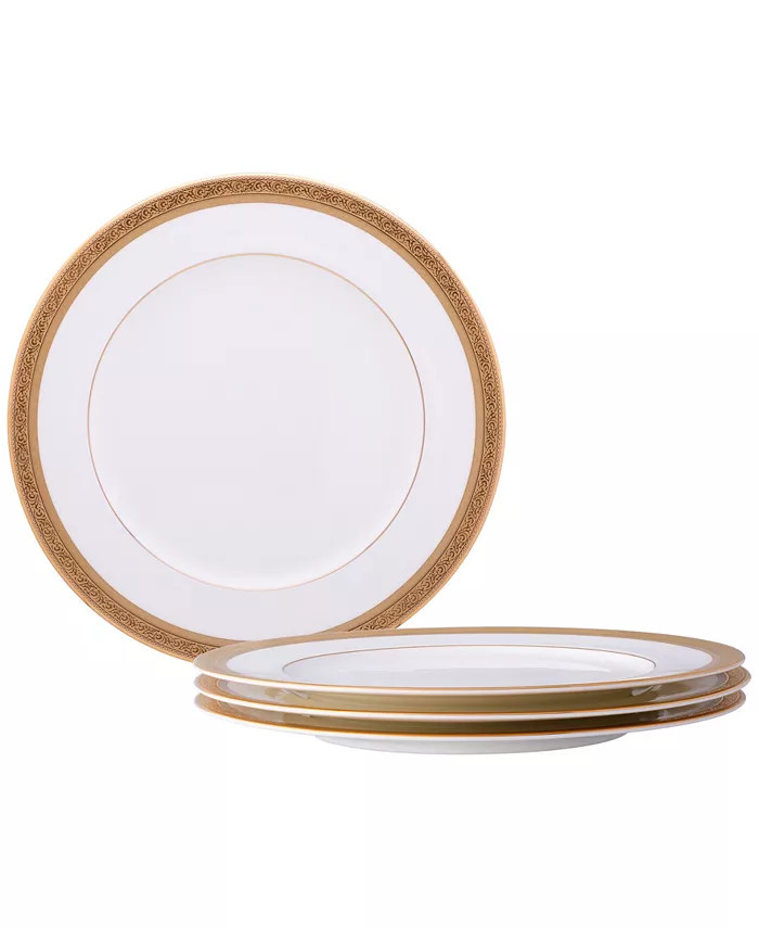 Noritake Summit Gold Set of 4 Dinner Plates, Service For 4 - Macy's | Macy's