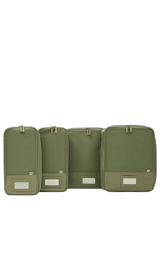 4 Piece Compression Packing Cubes in Olive | Revolve Clothing (Global)